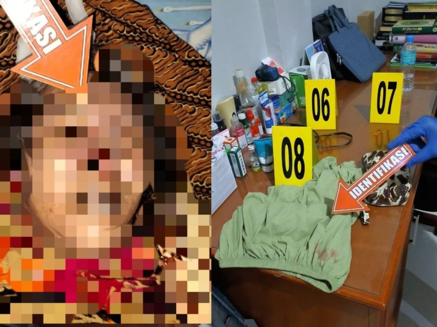 Isteri dr.Sukardi diduga dianiaya hingga meninggal, Sat Reskrim Polres Lhokseumawe olah TKP.