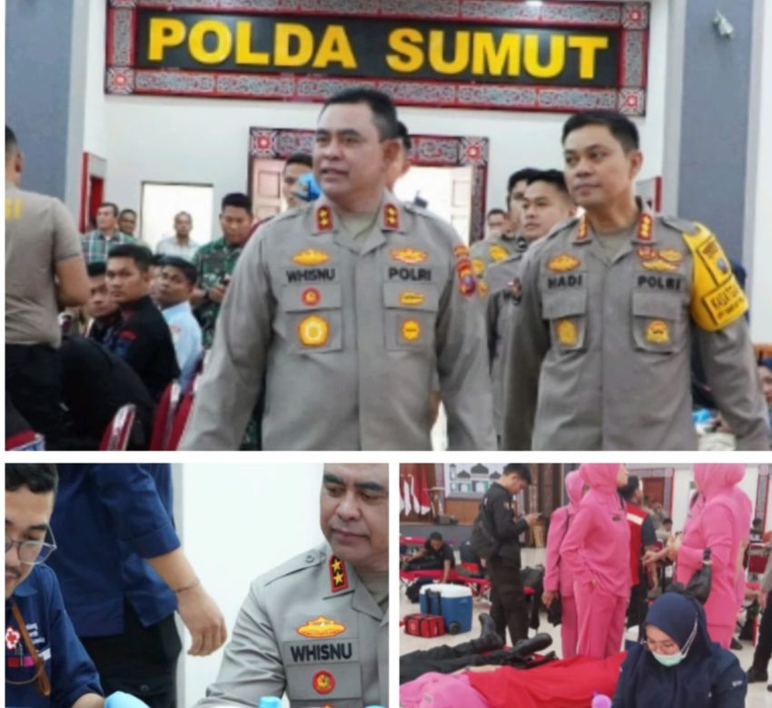 Polda Sumut Gelar Donor Darah Dalam Rangka HUT Humas Polri ke-73