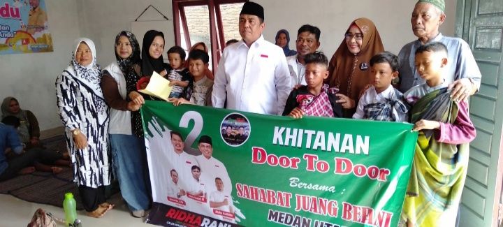 Abdul Rani Calon Wakil Wali Kota Medan Saksikan Khitanan Massal Door To Door di Belawan