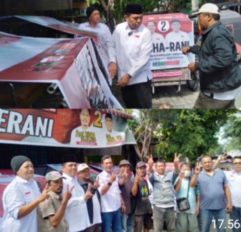 Komunitas Abang Becak Siap Menangkan Ridha-Rani di Pilkada Medan