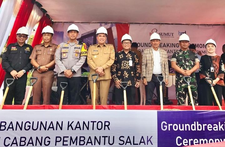 Bank Sumut Gelar Groundbreaking Pembangunan KCP Salak, Perkuat Jaringan Layanan dan Dukung Ekonomi Daerah