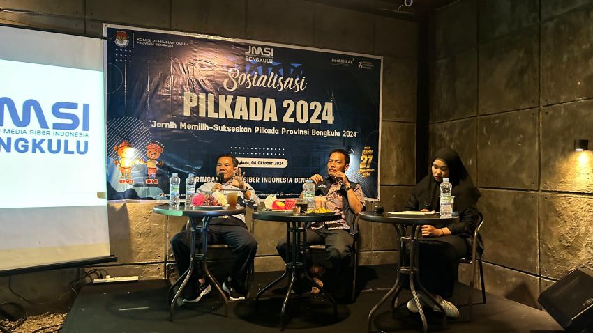 JMSI Bengkulu Bersama KPU Sosialisasikan Pilkada Serentak Tahun 2024