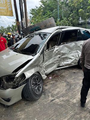 Anak Anggota DPRDSU Tabrak Mobil Nikholas Ringsek