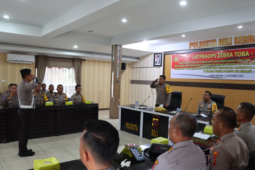 Polresta Deli Serdang Gelar Latihan Pra Operasi "Zebra Toba" Tahun 2024