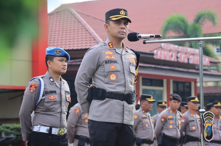 Polres Asahan Laksanakan Apel Pergeseran Pasukan Pengamanan TPS