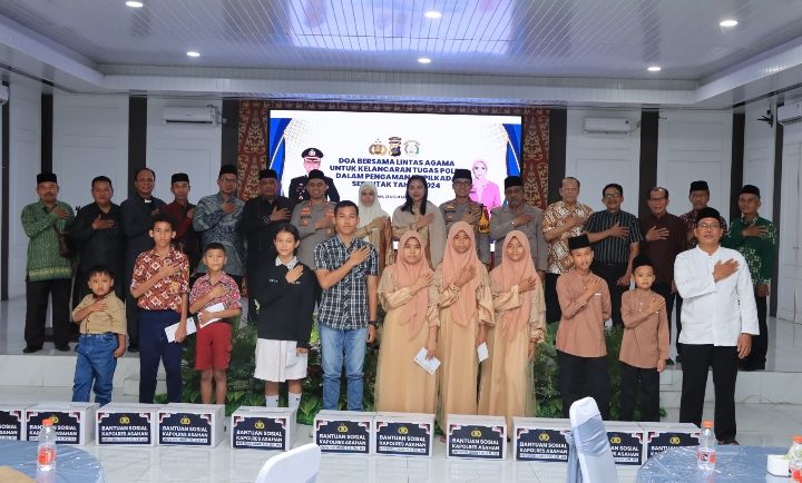 Pilkada Serentak Tahun 2024, Polres Asahan Beserta Bhayangkari Asahan Gelar Doa Bersama Demi Kelancaran Tugas Polri