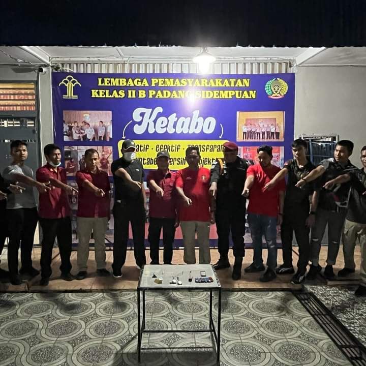 Satgas Kamtib dan Satops Patnal Lapas Padangsidimpuan Gelar Razia Insidentil