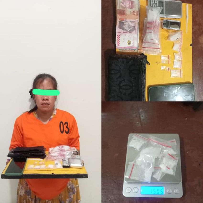 Seorang Wanita Pengedar Narkotika Dibekuk Tim Polres Padangsidimpuan, Barbut Shabu 15,05 Gram Diamankan
