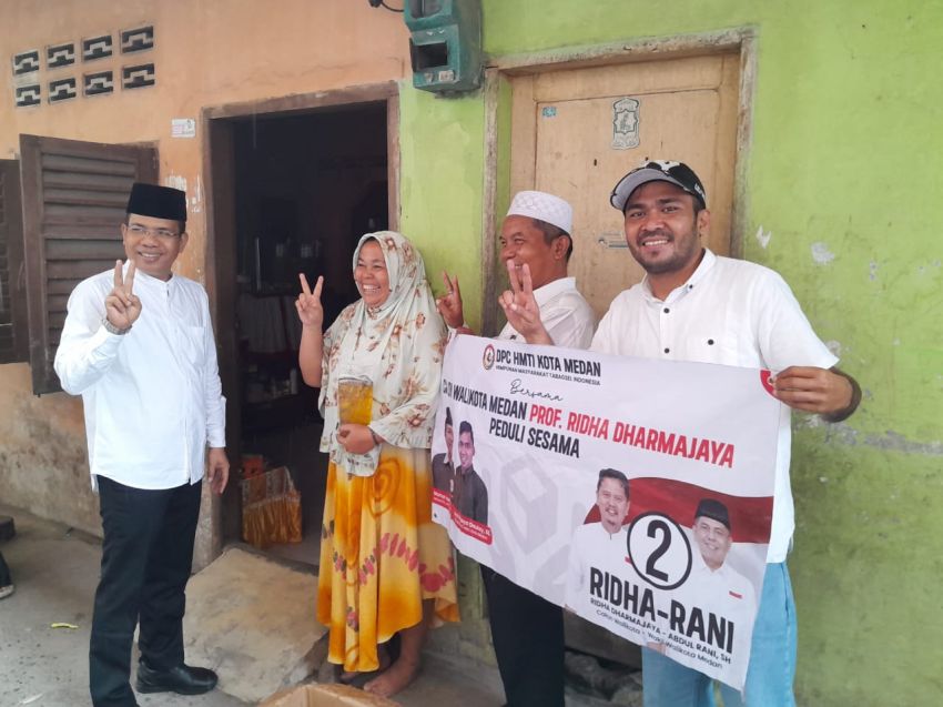 HMTI Bersama Calon Wali Kota Medan Prof Ridha Dharmajaya Jum'at Berkah di 4 Kecamatan