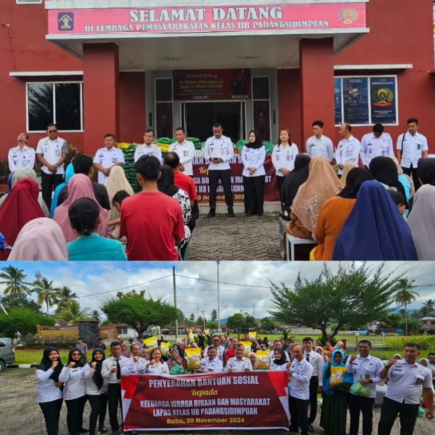 Mendukung Program Menteri Imigrasi dan Pemasyarakatan Agus Andrianto , Lapas Kelas IIB Padangsidimpuan Salurkan Bantuan untuk Keluarga Warga Binaan