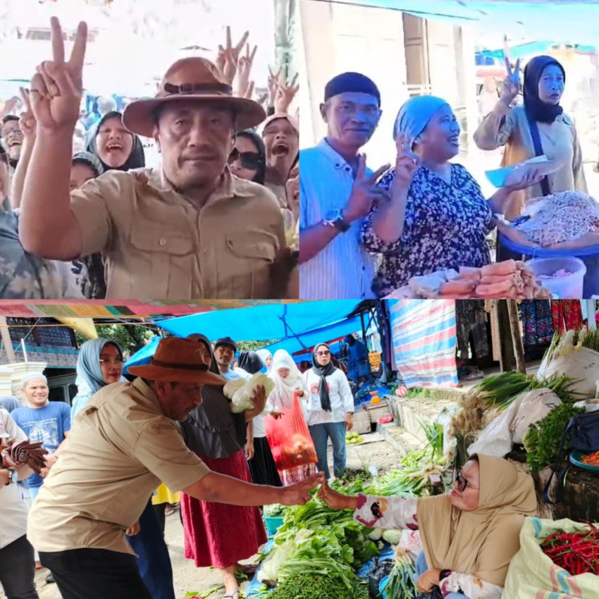 Ratusan Emak-Emak di Sayur Matinggi Tapsel Dukung Paslon 02 Dolly-Parulian, Teriakan “Lanjutkan” Menggema