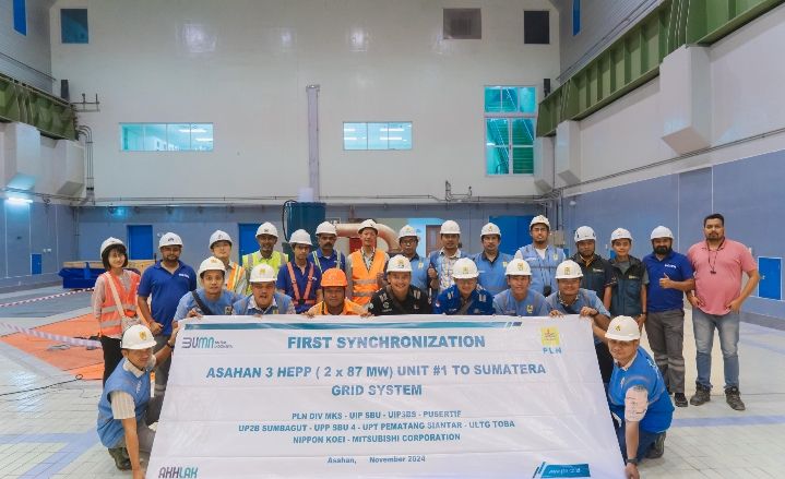 PLN UIP SBU Berhasil Synchronize Unit #1 PLTA Asahan 3