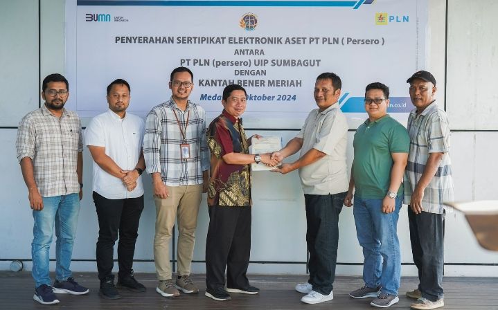 PLN UIP SBU Terima 9 Sertipikat e-HGB dari Kantah Bener Meriah