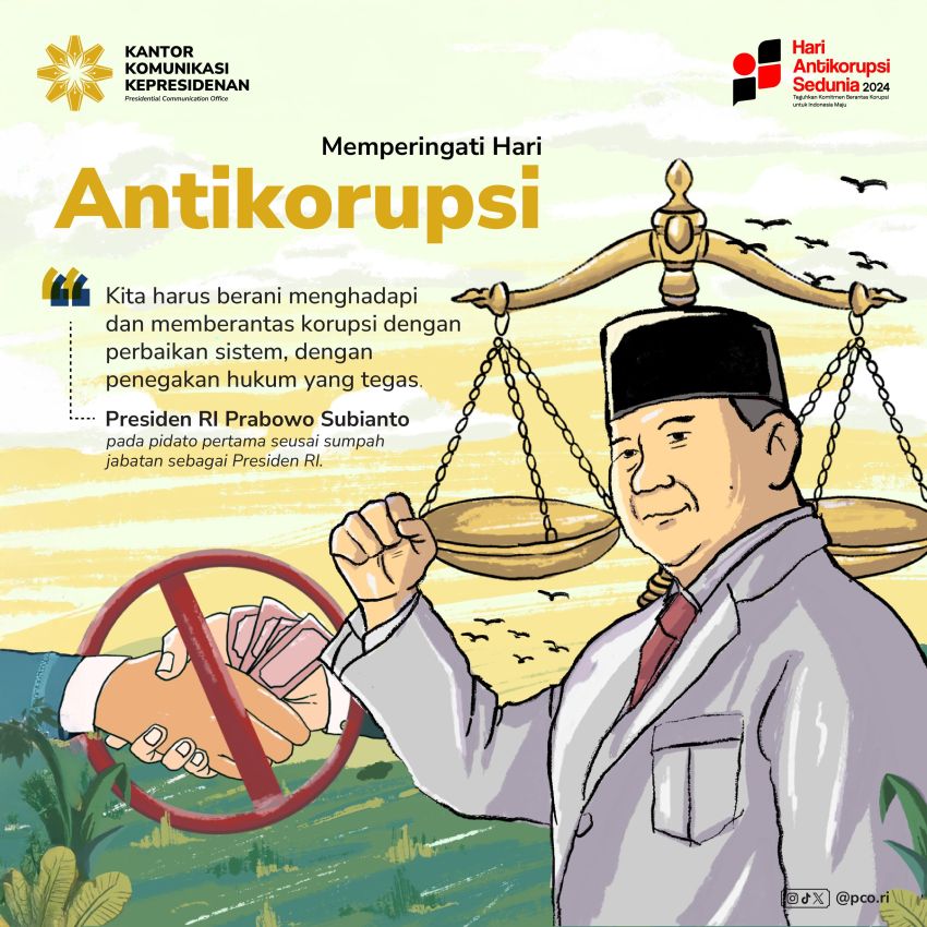 Peringatan Hari Anti Korupsi Sedunia: Presiden Prabowo Subianto Serukan Penguatan Integritas dan Keadilan