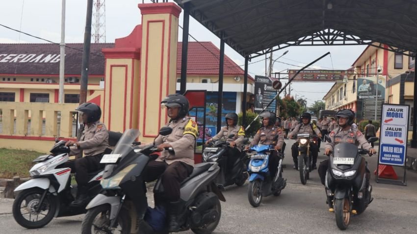 Polresta Deli Serdang Gelar Patroli Skala Besar Pasca Pilkada Serentak 2024