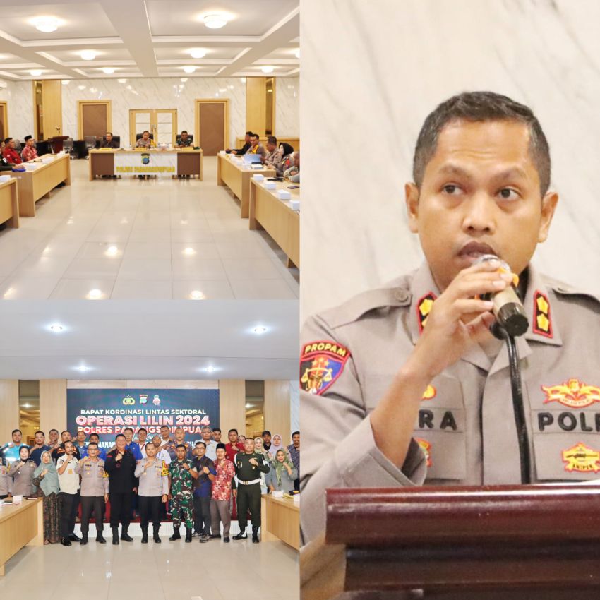 Jelang Nataru 2025,AKBP Dr Wira Prayatna Pimpinan Rakor Lintas Sektoral Operasi Lilin Toba 2024 di Aula Polres Padangsidimpuan