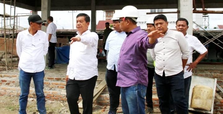 Bupati Simalungun Tinjau Pembangunan Gedung Seni Budaya di Pamatang Raya