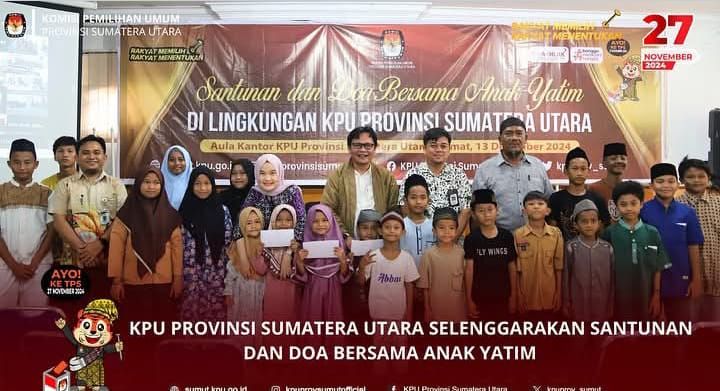 KPU Sumut Gelar Santunan dan Doa Bersama Anak Yatim