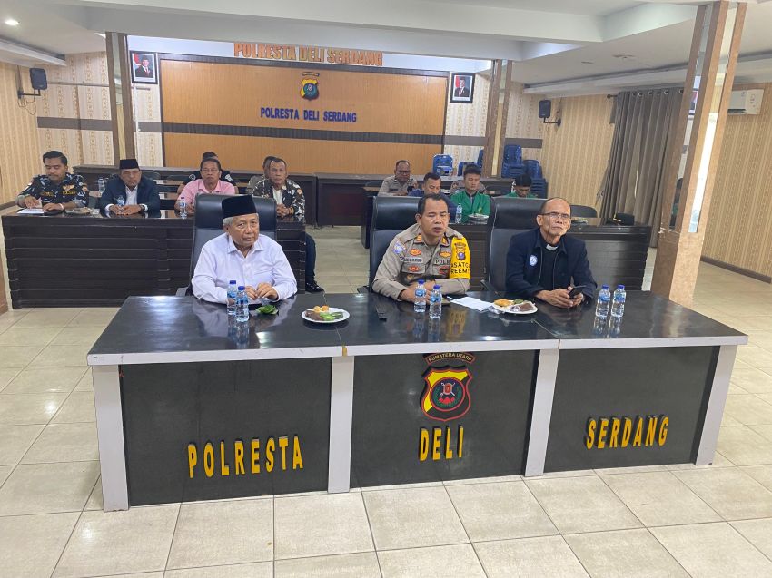 Polresta Deli Serdang ikuti Zoom Meeting Cooling System Pasca Pilkada Serentak 2024
