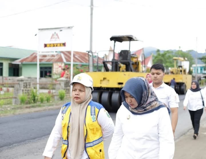 Wabup Atika Nasution dan PUPR Tinjau Pembangunan Jalan Lingkar Timur Panyabungan Madina