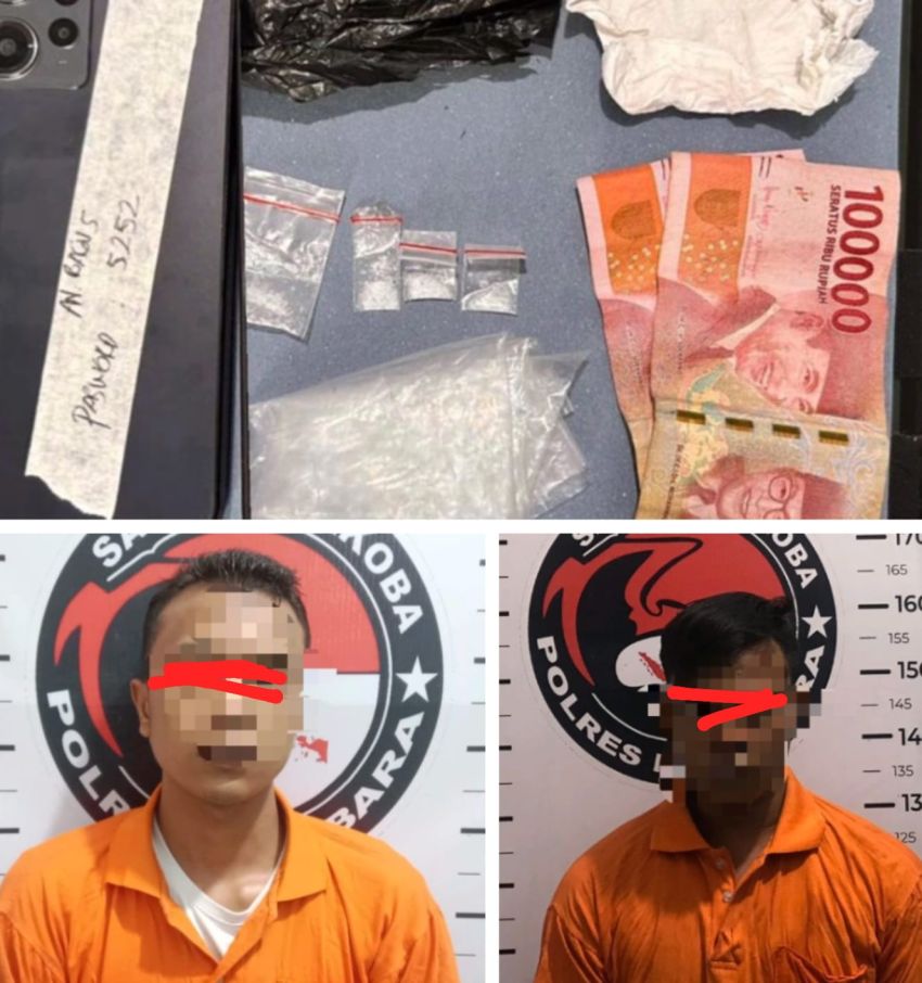 Penggerebekan di Dusun Seroja, Satnarkoba Polres Batubara Amankan Dua Orang Pengedar