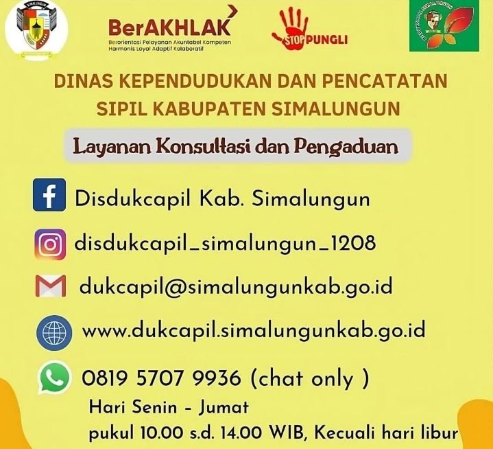 Pernyataan Resmi Kadisdukcapil Simalungun, Terkait Dugaan Pungli