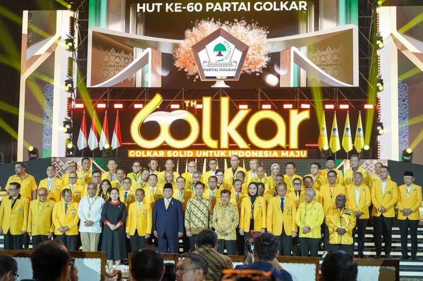 Puncak HUT Partai Golkar ke-60 Dihadiri Presiden Prabowo Subianto dan Wakil Presiden Gibran Rakabuming Raka