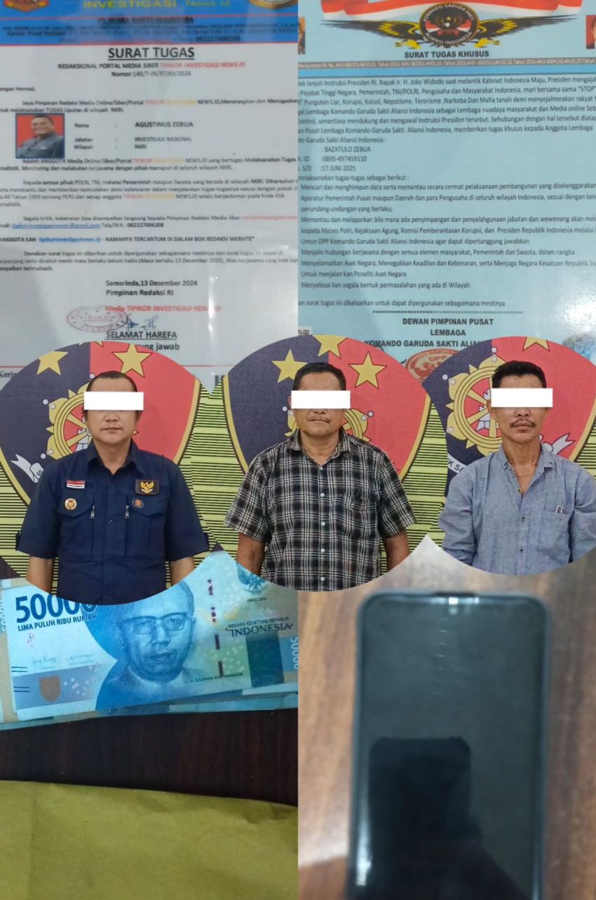 Modus Pemantauan Dana BOS, 3 Oknum LSM GSI di ditangkap Satreskrim Polres Palas, AKBP Diari Astetika : Segera Lapor.,Tidak akan Mentolerir tindakan Pr