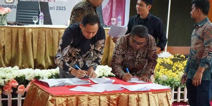 KPU Paluta Menetapkan Pasangan Reski Basyah Harahap dan Basri Harahap sebagai Bupati dan Wakil Bupati Terpilih