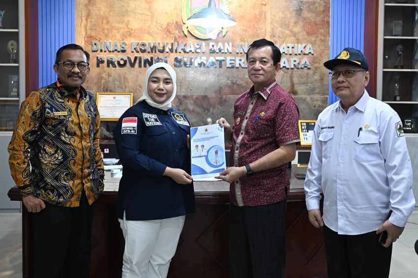 Terima Kunker Anggota Komisi I DPR RI, Kadis Kominfo Ilyas Sitorus Sampaikan Permasalahan Komunikasi dan Informasi di Sumut