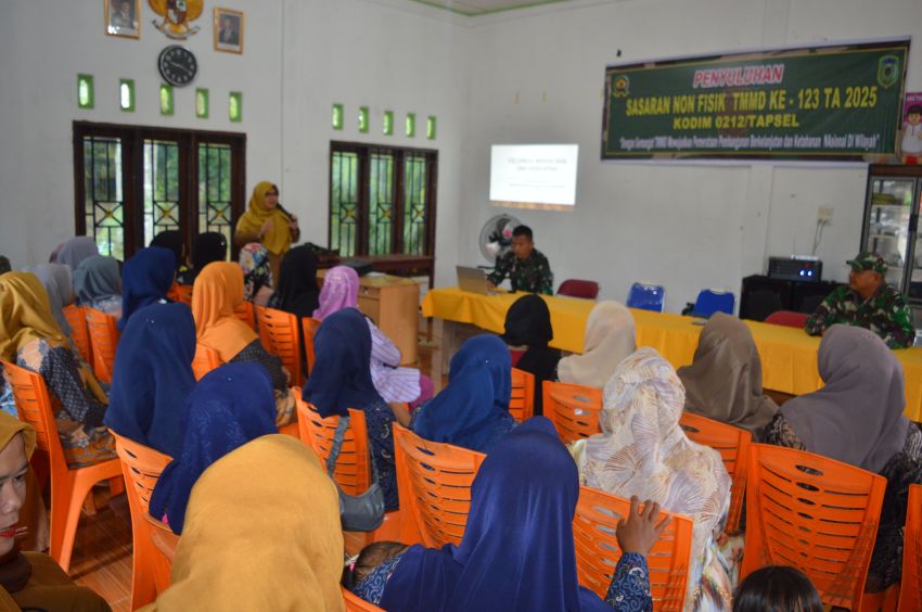Satgas TMMD ke-123 Kolaborasi dengan Dinas Kesehatan: Sosialisasi KB, Kesehatan, dan Pencegahan Stunting di Desa Simanuldang