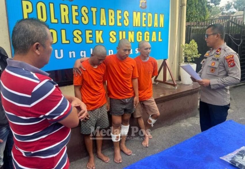 Polsek Sunggal Ringkus Spesialis Curanmor 2 di Antaranya Diberi Tindak Tegas Terukur
