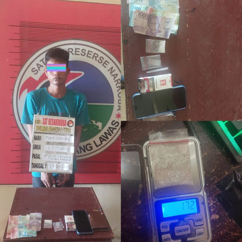 Seorang Pengangguran Nekad Jadi Bandar Sabu di Sosa Ditangkap Satresnarkoba Polres Palas