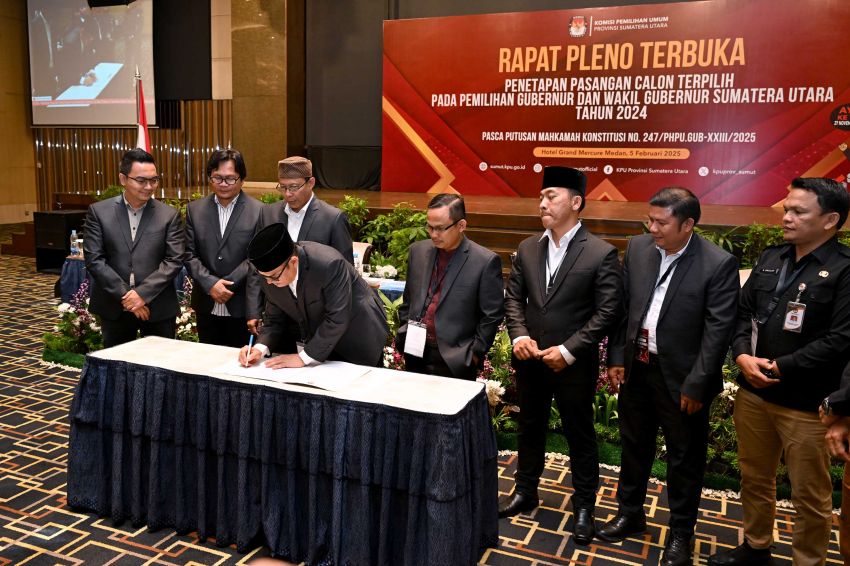 Apresiasi Penetapan Paslon Terpilih Pilkada 2024, Pemprov Sumut Berharap Pembangunan Daerah Semakin Cepat