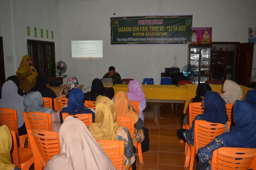 Satgas TMMD ke-123 Kodim 0212/Tapsel dan Dinas Kesehatan Bersatu: Demi Masa Depan Anak yang Sehat dan Cerah