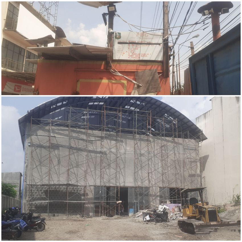 Satu Unit Bangunan Restoran Berlantai 2 di Jln Marelan Raya Lk I Izin PBG Dipertanyakan