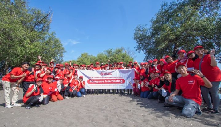 Kontribusi untuk Mitigasi Perubahan Iklim, OCBC Tanam Lebih dari 21.000 Bibit Pohon Mangrove Selama Periode 2024-2025