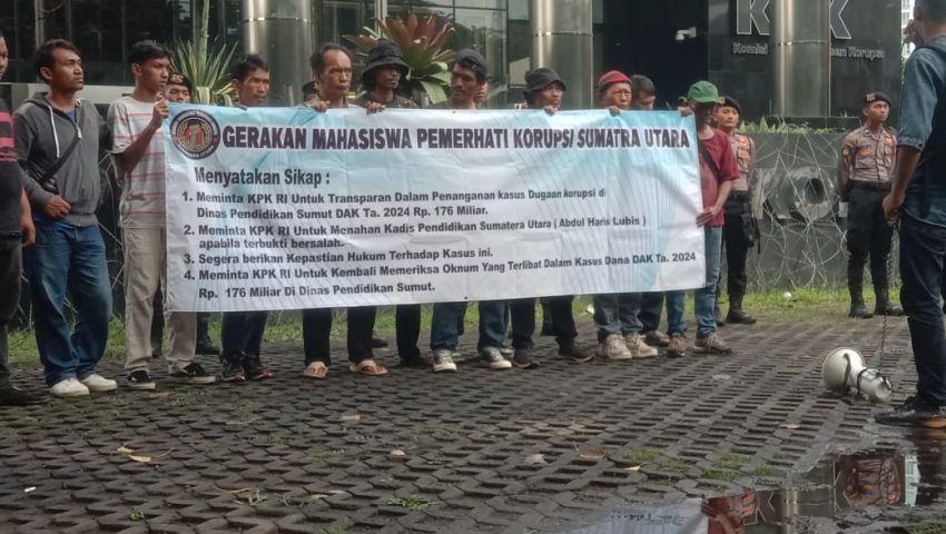 Gerakan Mahasiswa Pemerhati Korupsi Sumut Desak KPK Tetapkan Abdul Haris Lubis sebagai Tersangka Kasus Dana DAK Rp176 M