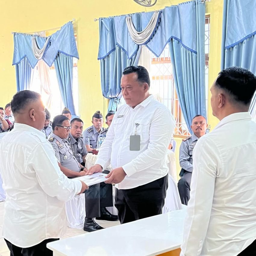 Lapas Padangsidimpuan Gelar SERTIJAB Sekaligus Pisah Sambut Kalapas