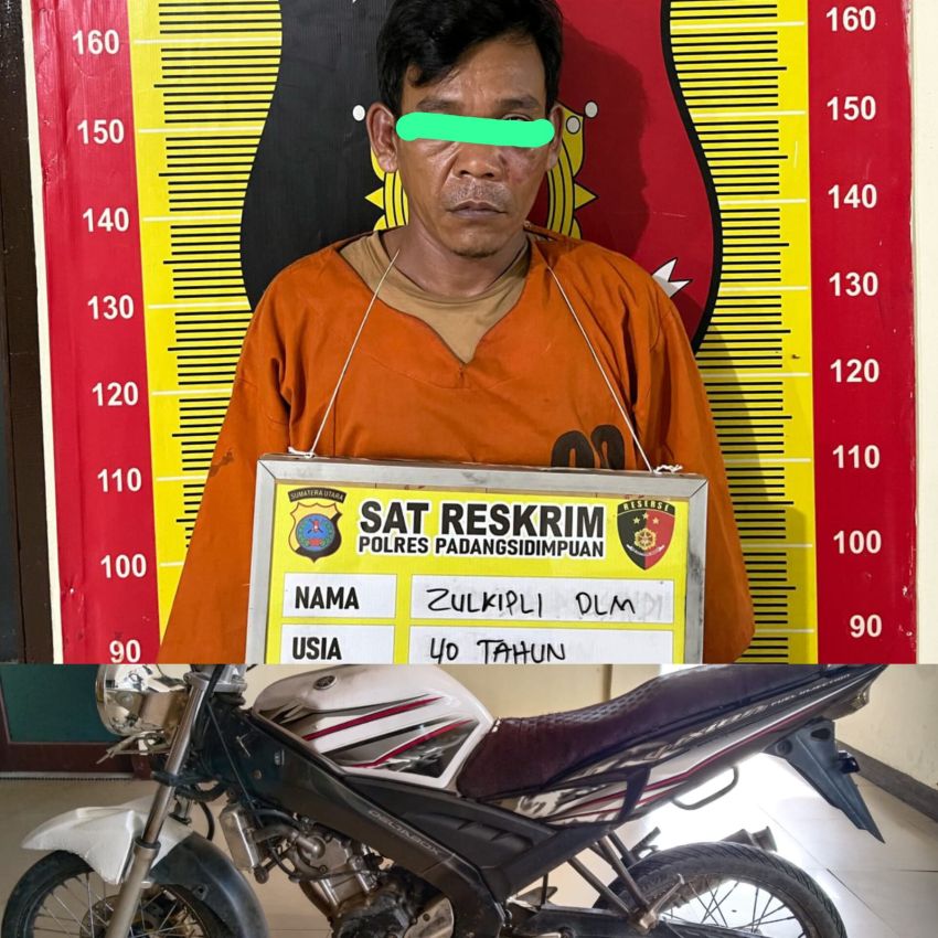 Satreskrim Polres Padangsidimpuan Berhasil Ungkap Kasus Penggelapan Sepeda Motor di Jalan Jenderal Sudirman