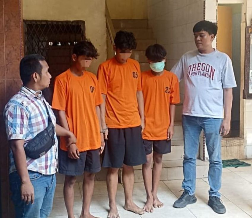 3 Pelaku Tawuran Antar Genk Motor di Jln Halat Medan di Ringkus Polsek Medan Area