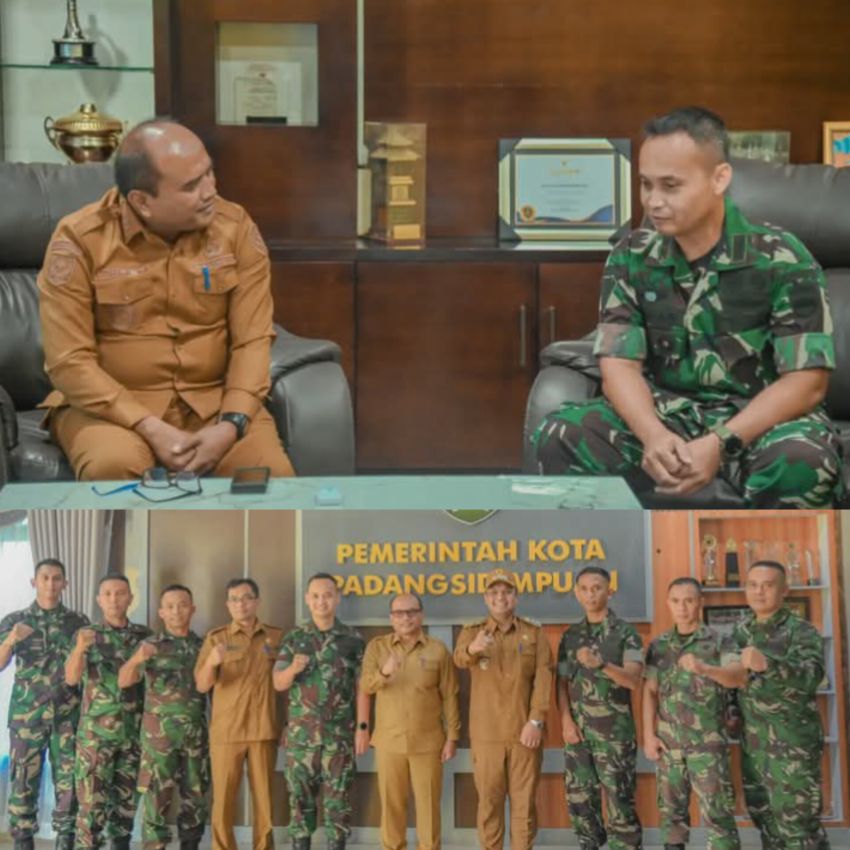 Walikota Letnan Terima Kunjungan Silaturahmi Danyonif 123 Rajawali, Ini Harapan kedua Belah Pihak untuk Padangsidimpuan