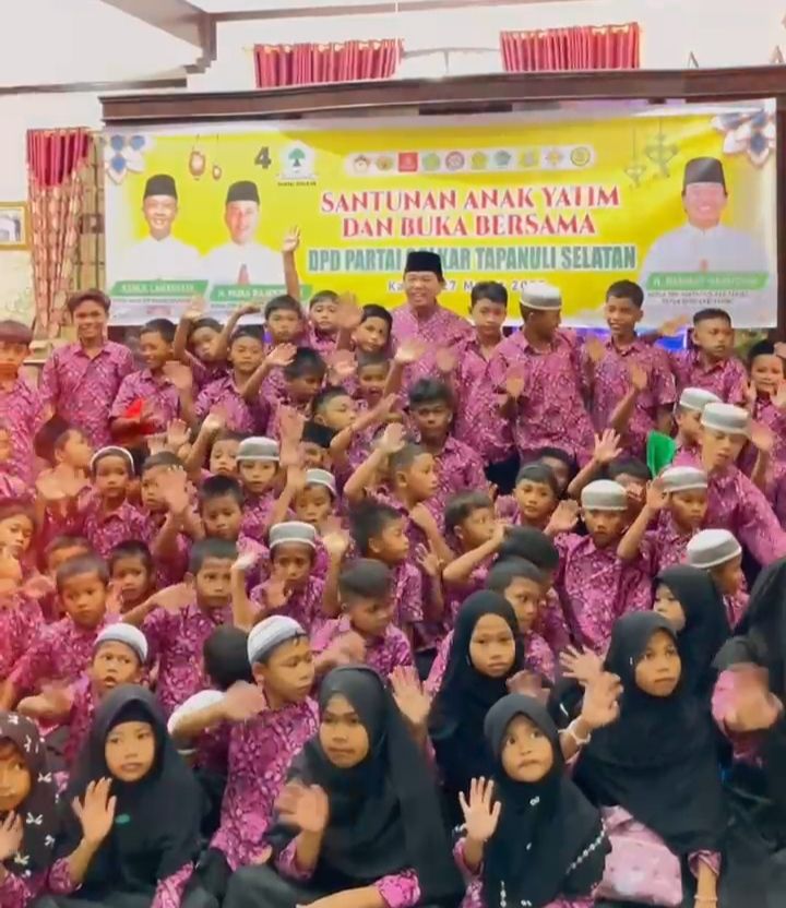 Golkar Tapsel Kompak dan Peduli Berbagi Kebahagiaan Ramadhan dengan 545 Anak Yatim, Rahmat Nasution : Doakan Kami untuk Menjaga Amanah ini