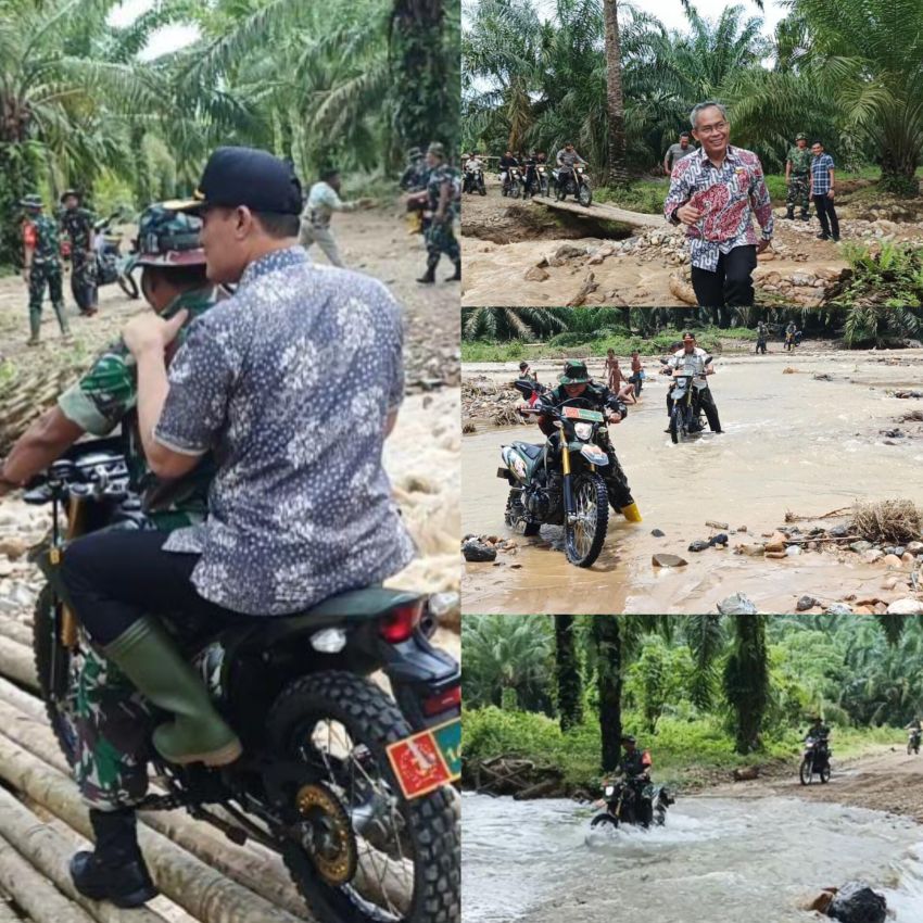 Ekspedisi Tim Wasev TMMD ke-123 : Uji Adrenalin di 10 Sungai Demi Infrastruktur Desa Pintu Padang dan Sayur Matua, Palas