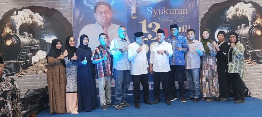 Ketua PWI Sumut Hadiri HUT ke-13 SUMUT24, Apresiasi Kepemimpinan CEO Sumut24