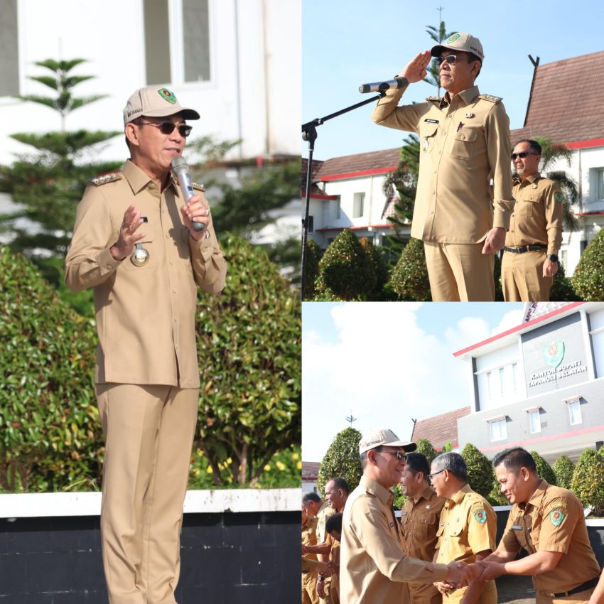 Perdana Apel Gabungan Setelah Dilantik, Bupati Gus Irawan : Kami Hadir di Tapsel Membawa Perubahan dan Patuh Peraturan Perundang-Undangan