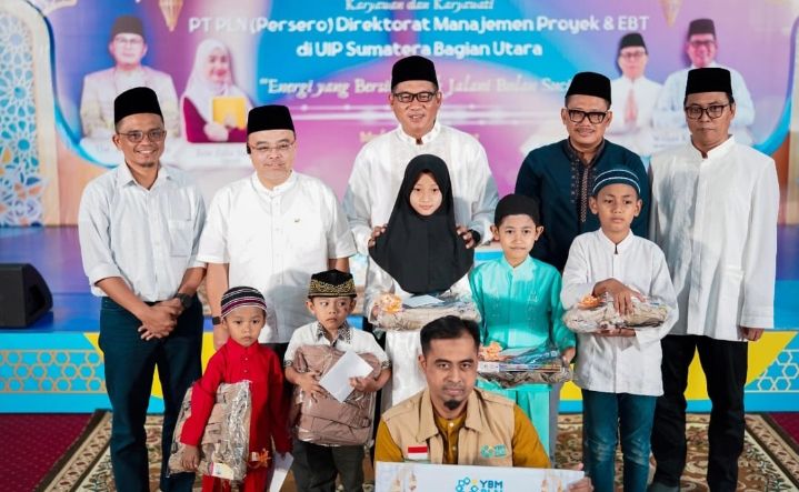 PLN UIP Sumbagut Berbagi Kebahagiaan Ramadhan Bersama Anak Yatim dan Dhuafa
