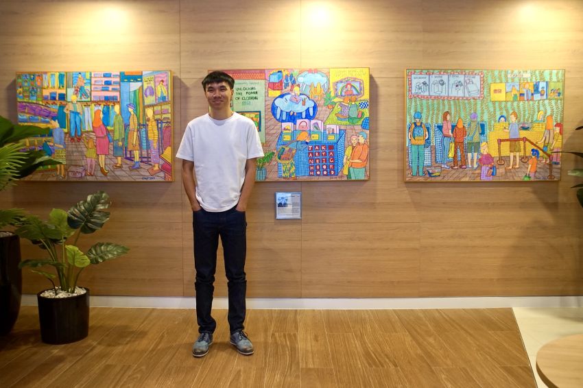 Berkolaborasi Dengan Seniman Muda Disabilitas, Tujuh Lukisan  Hiasi Area Kantor UNIQLO