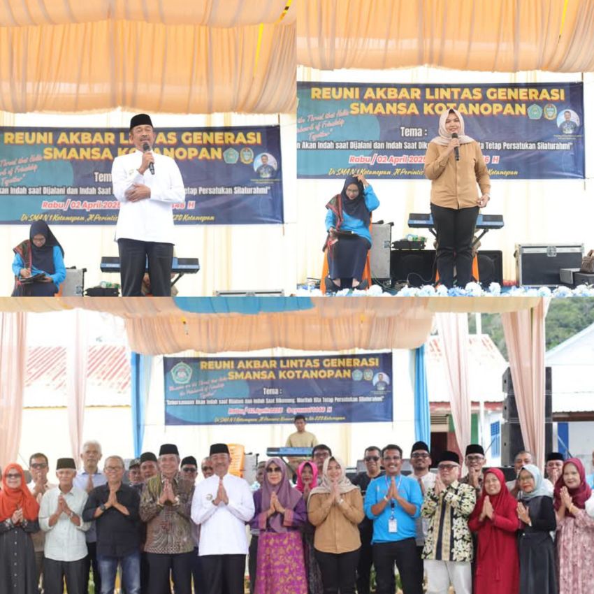 Ini Pesan Bupati dan Wabup Madina Saat Hadiri Reuni Alumni SMAN 1 Kotanopan