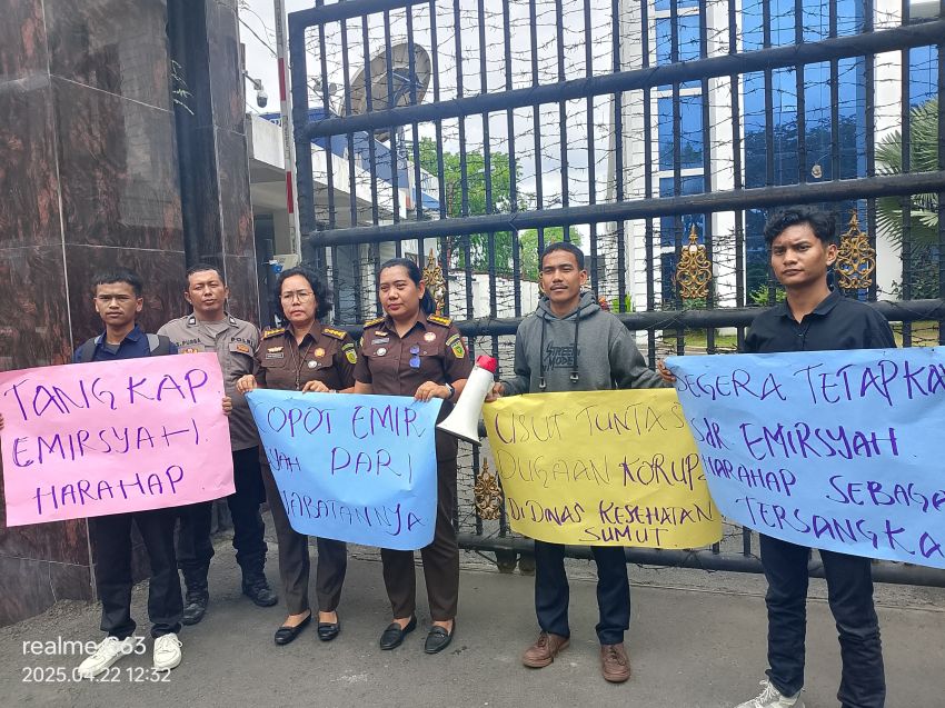 Mahasiswa Desak Kejati Sumut Tangkap Emirsyah Harahap Terkait Dugaan Korupsi Covid-19